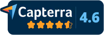 Capterra user review badge, 4.6 stars