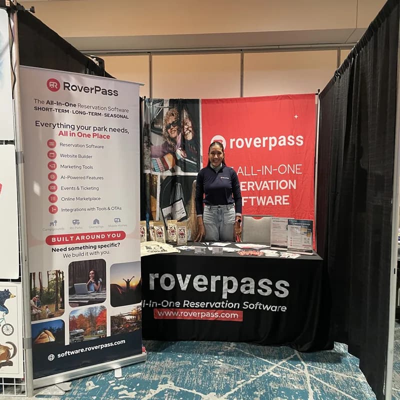 The RoverPass stand at the Michigan campground association convention