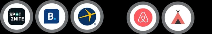 OTA channels, Spot2Nite, Booking.com, Expedia, Airbnb, Hipcamp