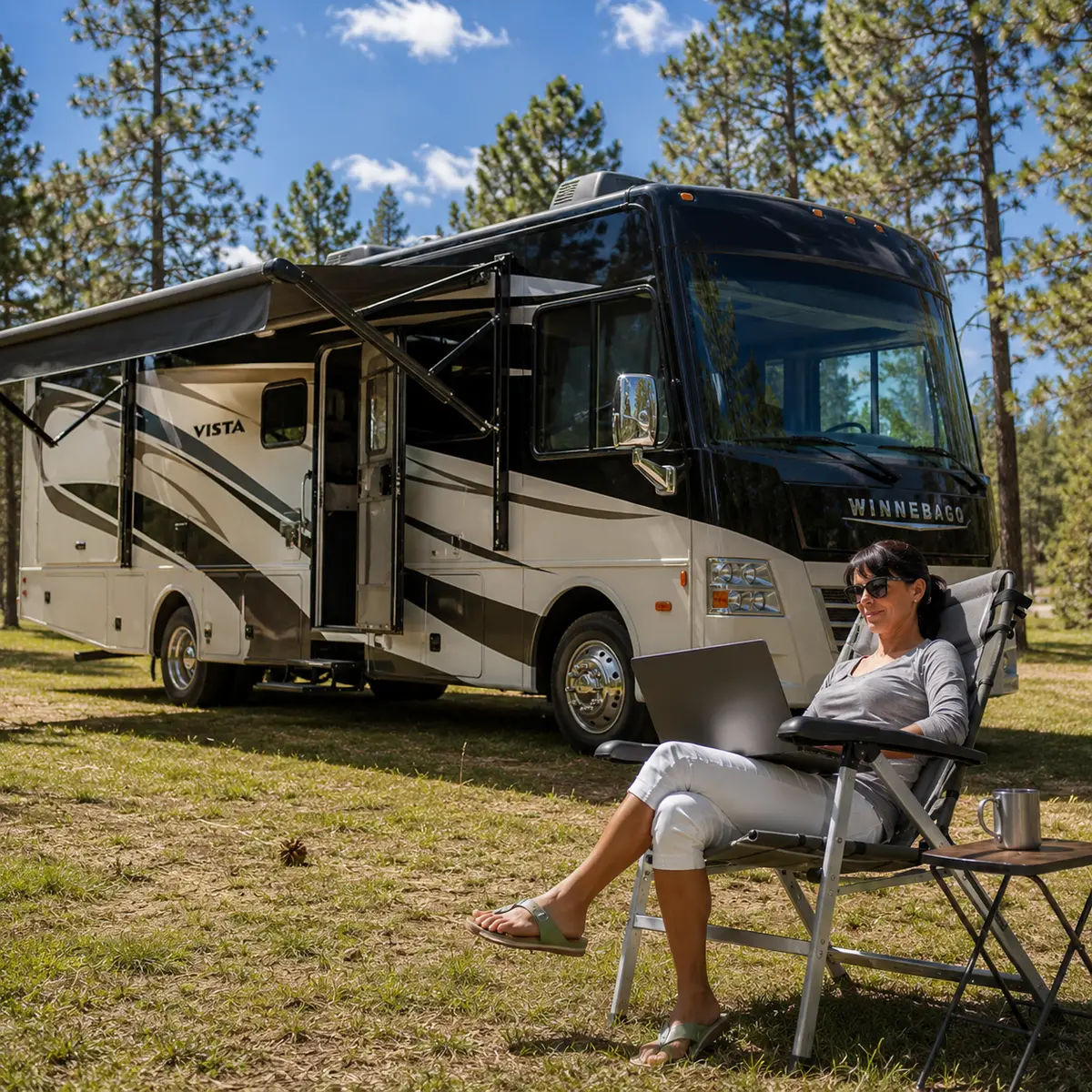 Engaged audience of outdoor travelers and campers