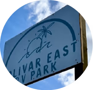 The Bolivar East Park welcome sign